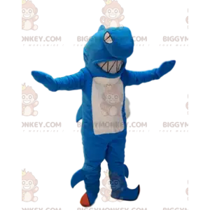Sehr aggressives BIGGYMONKEY™-Maskottchenkostüm mit blauem und