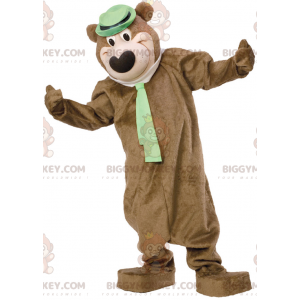 Bruine beer BIGGYMONKEY™ mascottekostuum met hoed en stropdas -