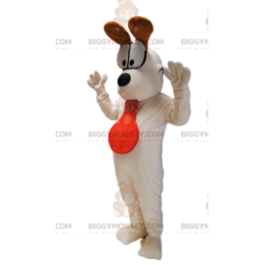 Costume de mascotte BIGGYMONKEY™ de Odie, le chien blanc dans