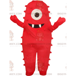Traje de mascote do Monstro Ciclope Vermelho Super Amigável