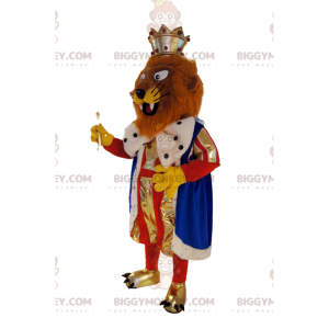 Disfraz de mascota BIGGYMONKEY™ de león marrón con atuendo de