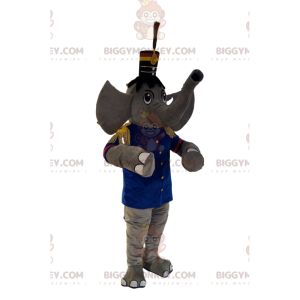 BIGGYMONKEY™ Maskottchen-Kostüm Graues Elefanten-Marschkleid