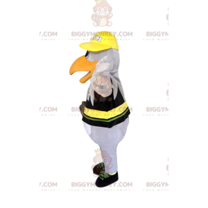 BIGGYMONKEY™ Maskottchen-Kostüm des weißen Adlers aus
