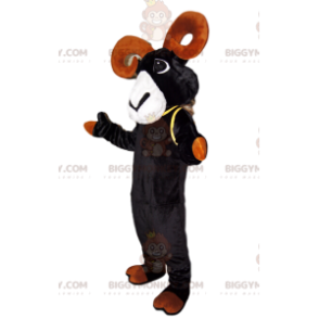 BIGGYMONKEY™ Mascot Costume Black Ibex With Beautiful Brown