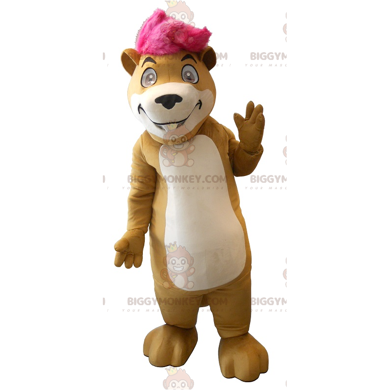 Costume de mascotte BIGGYMONKEY™ de jolie marmotte marron - Costume de mascotte BIGGYMONKEY™ de jolie marmotte marron -