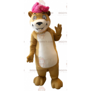 Schattig bruin Groundhog BIGGYMONKEY™ mascottekostuum -