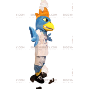 BIGGYMONKEY™ mascottekostuum lichtblauwe adelaar in witte