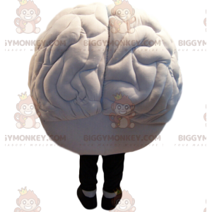 Kostým maskota BIGGYMONKEY™ Bílý mozek s obrovským úsměvem