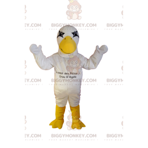Disfraz de mascota BIGGYMONKEY™ de gaviota blanca con su gran