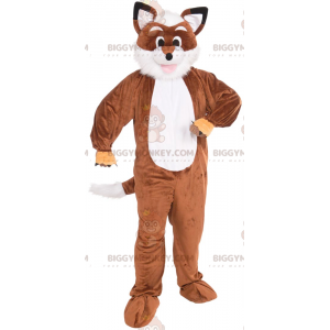 Costume de mascotte BIGGYMONKEY™ de renard orange et blanc tout