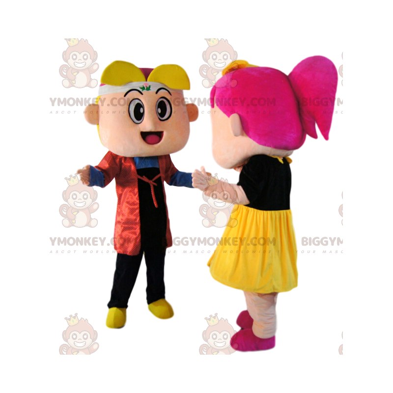 Super divertente coppia di costumi da mascotte BIGGYMONKEY™ per Super divertente coppia di costumi da mascotte BIGGYMONKEY™ per