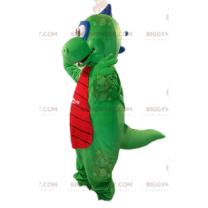 Costume de mascotte BIGGYMONKEY™ de dragon vert et rouge très
