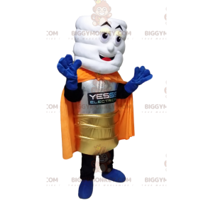 Kostium maskotki BIGGYMONKEY™ White Stack ze złotym garniturem
