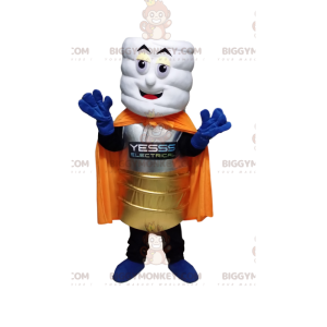Disfraz de mascota White Stack BIGGYMONKEY™ con traje dorado y