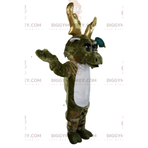 Disfraz de mascota BIGGYMONKEY™ de reno caqui con cuernos