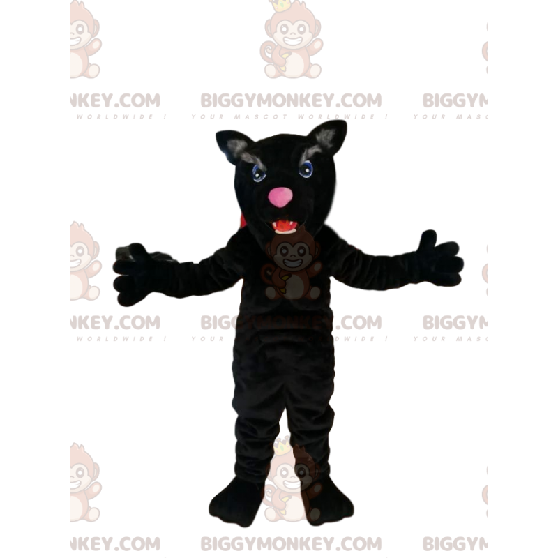 Musta pantteri kauniilla sinisillä silmillä BIGGYMONKEY™ maskottiasu - Leijonan maskotit - BIGGYMONKEY_012997 - BiggyMonkey.com