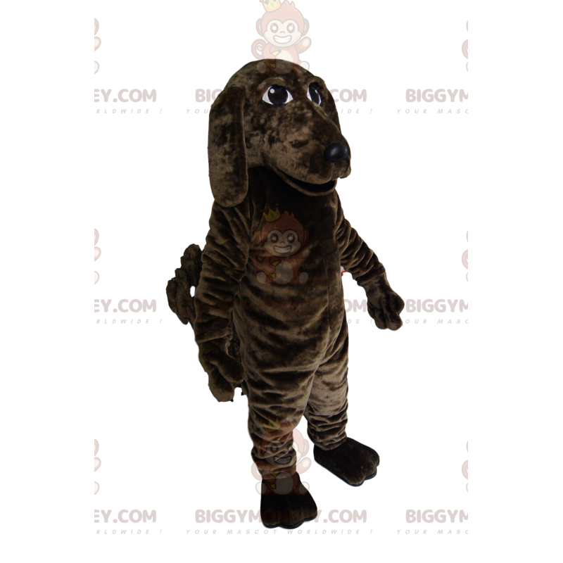 Disfraz de mascota BIGGYMONKEY™ de perro marrón y negro. Disfraz de mascota BIGGYMONKEY™ de perro marrón y negro.