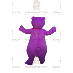 Super veselý kostým fialového medvěda BIGGYMONKEY™ maskota. kostým fialového medvěda - Maskot medvěda - BiggyMonkey.com