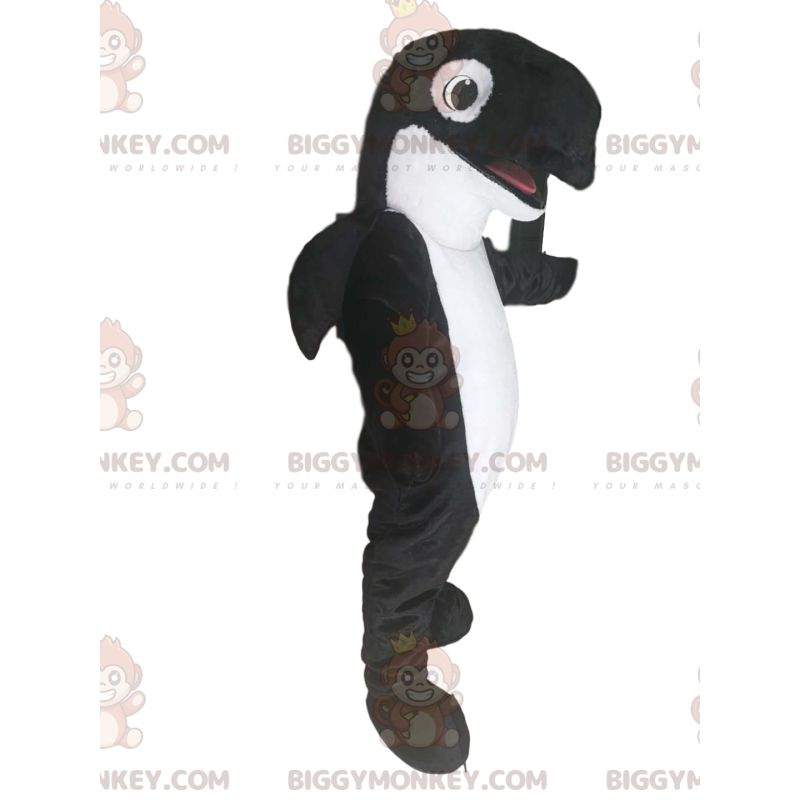 Costume de mascotte BIGGYMONKEY™ d'orque noir et blanc. Costume Costume de mascotte BIGGYMONKEY™ d'orque noir et blanc. Costume