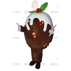 Costume de mascotte BIGGYMONKEY™ d'œuf en chocolat avec un