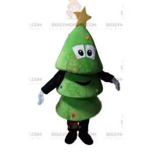 Kostium maskotki uśmiechniętego zielonego drzewa BIGGYMONKEY™.