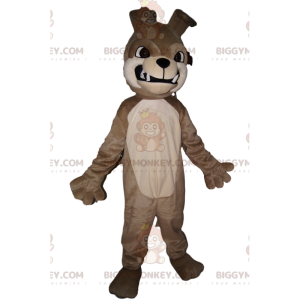 Aggressive graue Bulldogge BIGGYMONKEY™ Maskottchen-Kostüm.