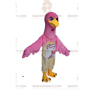 Pink eagle BIGGYMONKEY™ maskotkostume med et intenst blik.