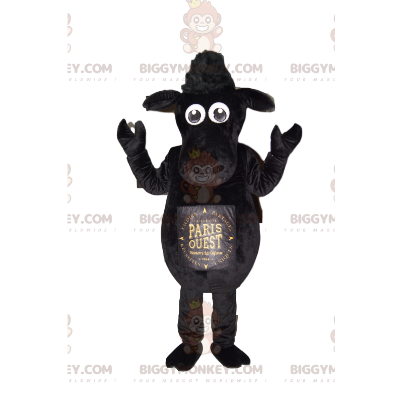 Black Sheep BIGGYMONKEY™ Mascot Costume. Black Sheep Costume -