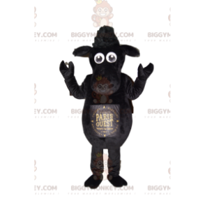 Kostým maskota černé ovce BIGGYMONKEY™. Kostým černé ovce –