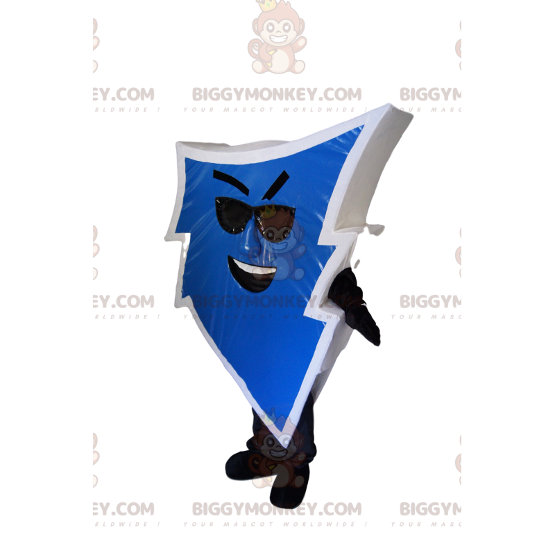 Στολή μασκότ Blue Lightning BIGGYMONKEY™ με μαύρα γυαλιά ηλίου - Μη ταξινομημένες μασκότ - BIGGYMONKEY_013015 - BiggyMonkey.com