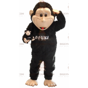 Schwarzer großer Affe BIGGYMONKEY™ Maskottchen-Kostüm -