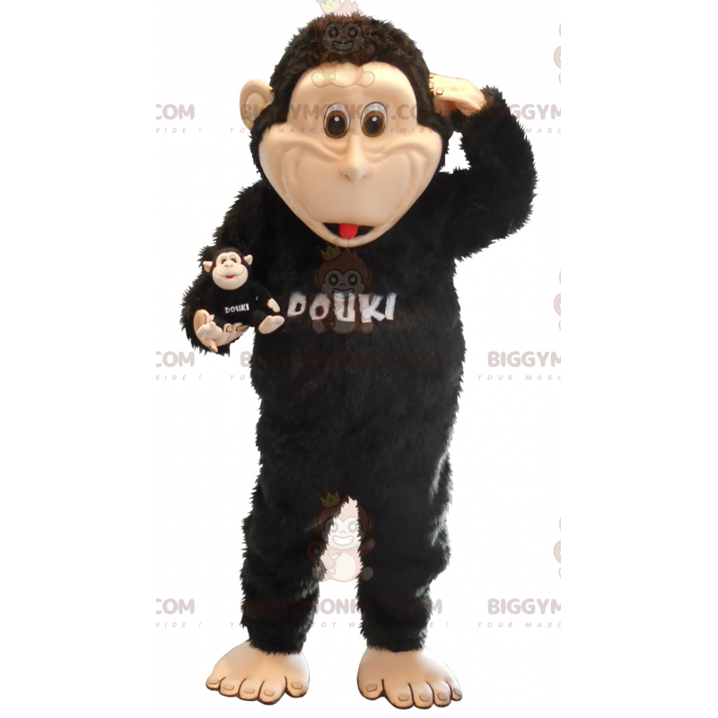 Sort Great Ape BIGGYMONKEY™ maskotkostume - Biggymonkey.com