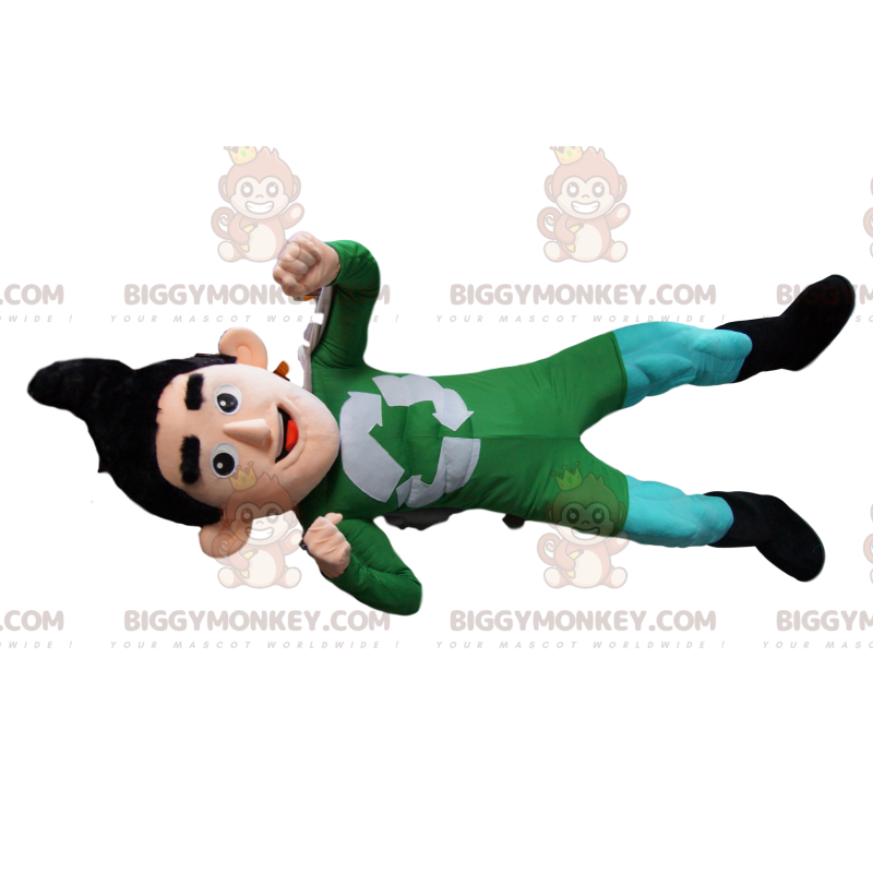 Costume de mascotte BIGGYMONKEY™ de super-héros du recyclage en Costume de mascotte BIGGYMONKEY™ de super-héros du recyclage en