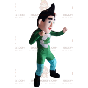 Recycling-Superheld BIGGYMONKEY™ Maskottchen-Kostüm im grünen