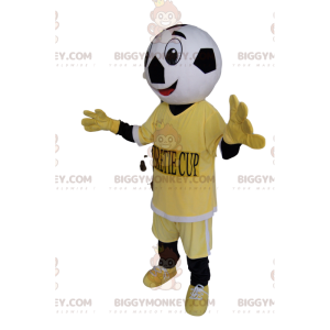 BIGGYMONKEY™ Character Mascot Costume with Soccer Ball Head -