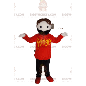 Στολή μασκότ BIGGYMONKEY™ Mustache Man με κόκκινο T-Shirt - Αρσενικές μασκότ - BIGGYMONKEY_013030 - BiggyMonkey.com