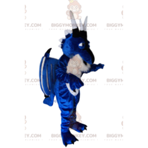 Κοστούμι μασκότ BIGGYMONKEY™ Blue and White Dragon. στολή