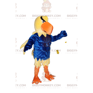 Golden Eagle BIGGYMONKEY™ Mascot Costume with Blue Velvet