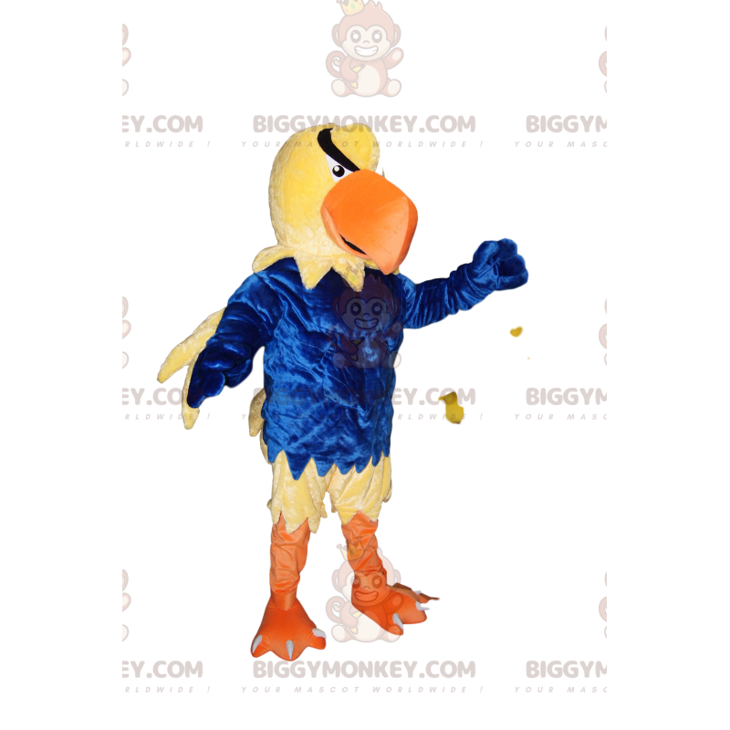 Golden Eagle BIGGYMONKEY™ maskottiasu Blue Velvet -asulla - Golden Eagle BIGGYMONKEY™ maskottiasu Blue Velvet -asulla -