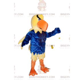  Στολή μασκότ Golden Eagle BIGGYMONKEY™ με μπλε βελούδινη στολή - Ζώα του δάσους - BIGGYMONKEY_013036 - BiggyMonkey.com