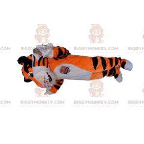 Mycket entusiastisk Tiger BIGGYMONKEY™ maskotdräkt. tigerdräkt