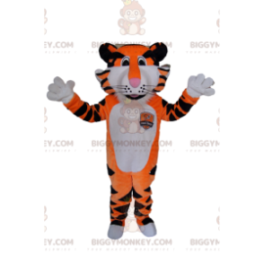 Very Enthusiastic Tiger BIGGYMONKEY™ Mascot Costume. tiger
