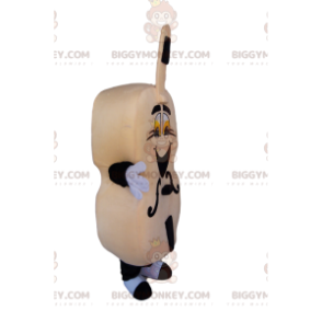 Costume da mascotte BIGGYMONKEY™ per violoncello beige molto