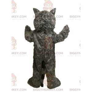 ¡Disfraz de mascota BIGGYMONKEY™ de mapache gris con hermosos