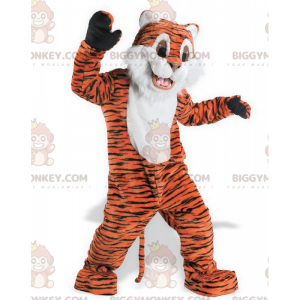 Soft and Cute Orange White and Black Tiger BIGGYMONKEY™ Mascot