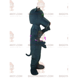 Costume de mascotte BIGGYMONKEY™ de panthère grise avec de
