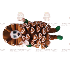 Brown Pine Cone BIGGYMONKEY™ Mascot Costume. Pine cone costume