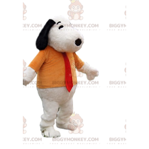 Snoopy's BIGGYMONKEY™ mascot costume with orange t-shirt and