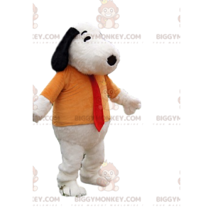 Snoopy's BIGGYMONKEY™ mascottekostuum met oranje T-shirt en