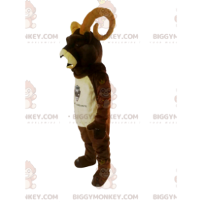 Brown Chamois with Big Horns BIGGYMONKEY™ Mascot Costume –